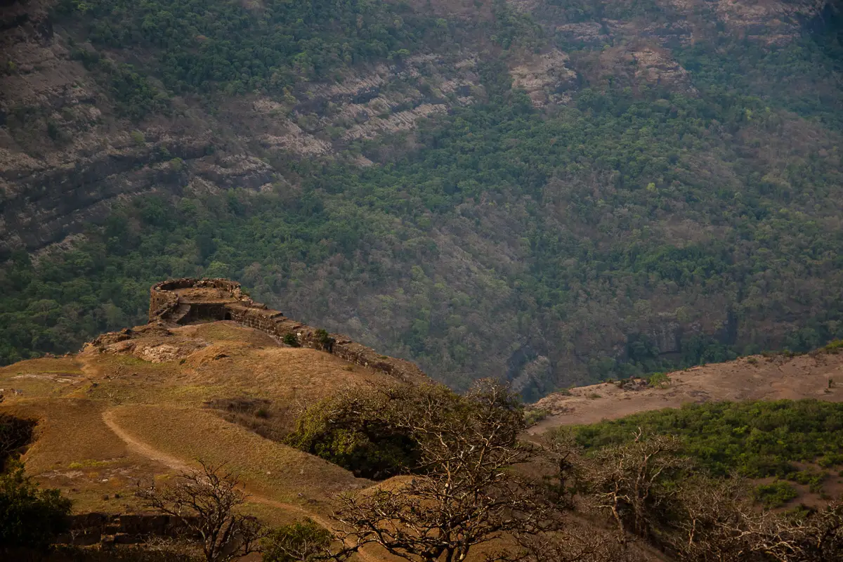 Shrivardhan Fort, the higher of the two Rajmachi citadels